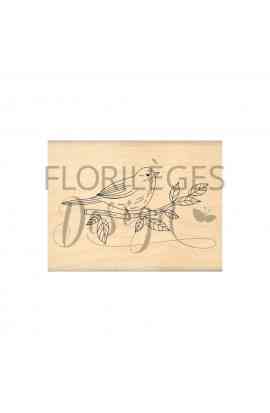 Timbro in legno - OISEAU PRINTANIER