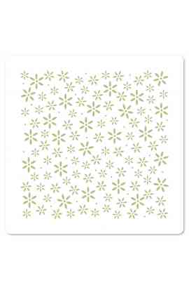 Stencil 15 x 15 cm FOND FLEURI