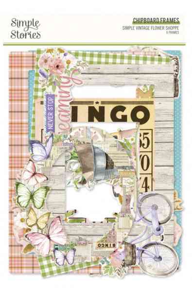 Simple Vintage Flower Shoppe - Chipboard Frames