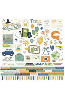 Happy Travels - Cardstock Stickers