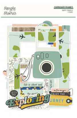 Happy Travels - Chipboard Frames