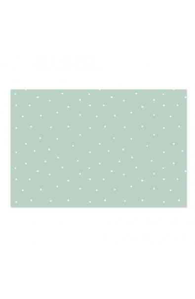 Tela per rilegatura 35x50 cm - Topos blancos sobre mint