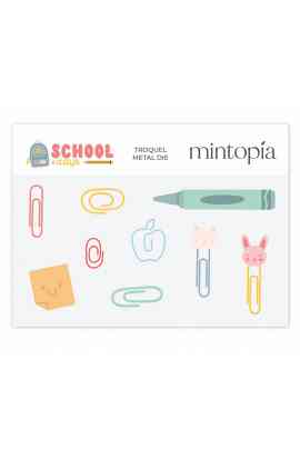 School Days - Fustella - Lapices y clips