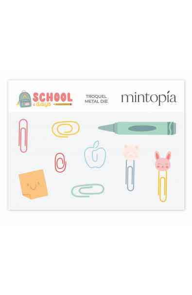 School Days - Fustella - Lapices y clips
