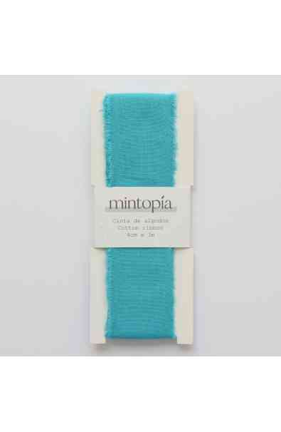 Nastro di cotone 4 cm x 3 m - Turquoise