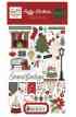 Christmas Village - puffy stickers