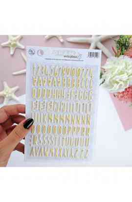 Ohana en la playa - ABC puffy stickers