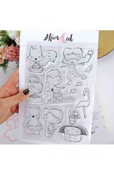 Ohana en la playa - Timbro e Fustella Ohana en verano