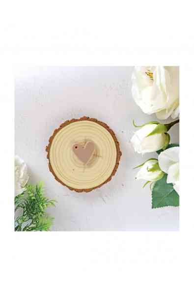 Charm cuore acrilico - pardo