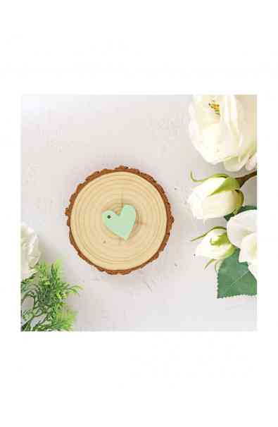 Charm cuore acrilico - menta