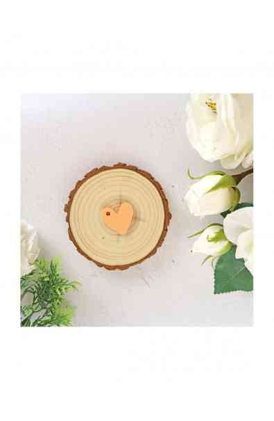 Charm cuore acrilico - melocoton