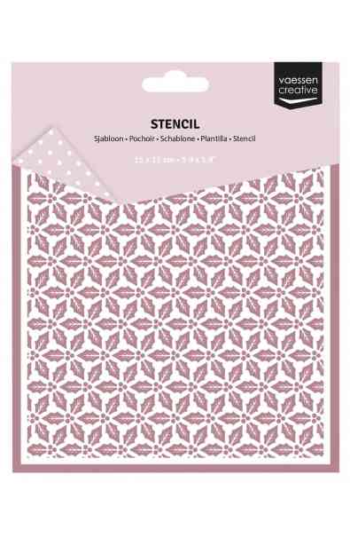 Stencil - Holly leaves