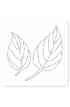 GINKGO - Stencil de piercing 15 x 15 FEUILLES SIMPLES