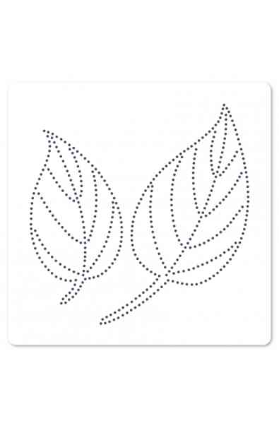 GINKGO - Stencil de piercing 15 x 15 FEUILLES SIMPLES