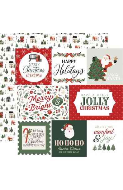 Christmas Village - Ho Ho Ho Journaling Cards
