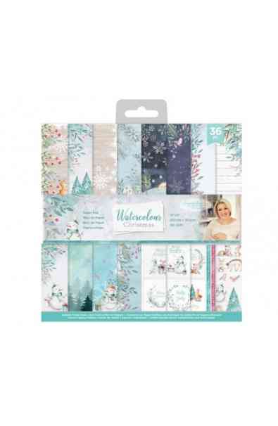 Pad 12x12 - watercolour Christmas