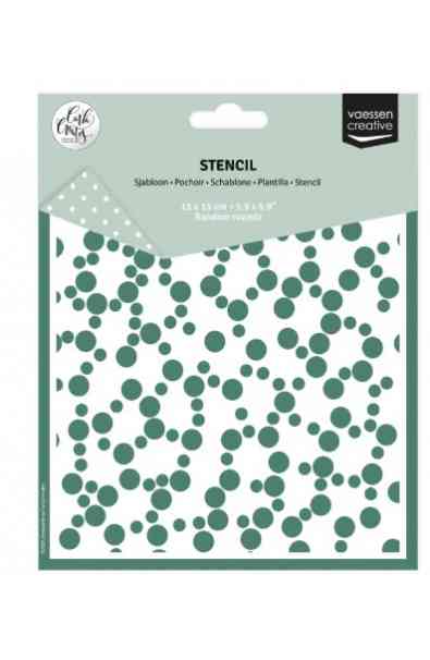Stencil - Random Rounds 15x15cm