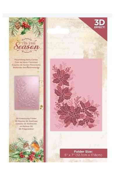 Embossing Folder 3d - Folourishing Holly