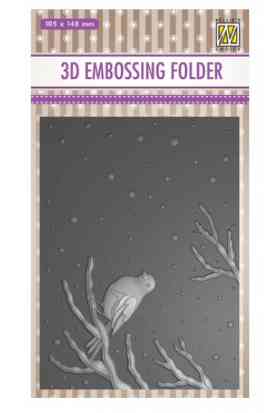 Embossing Folder 3d - Bird on Branch