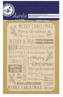 Embossing Folder  - Christmas Sentiments Background