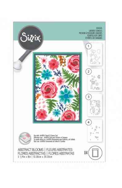 Stencil A6 - Abstract Blooms 