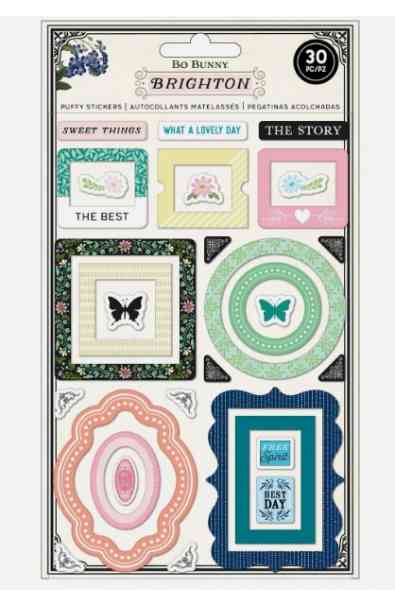 Bo Bunny Brighton - Puffy Frames Stickers