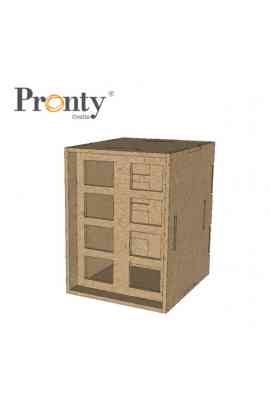 MDF Organizer - Half Box Acrylic Pens Storage  11 x 15 x 13 cm