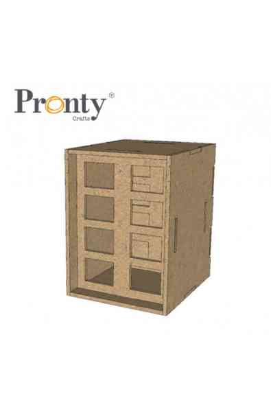 MDF Organizer - Half Box Acrylic Pens Storage  11 x 15 x 13 cm