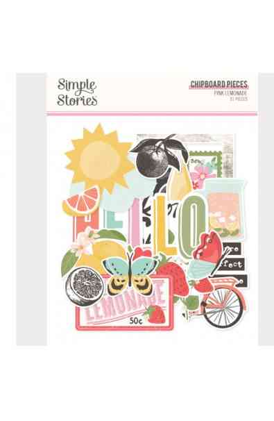 Pink Lemonade - Chipboard Pieces