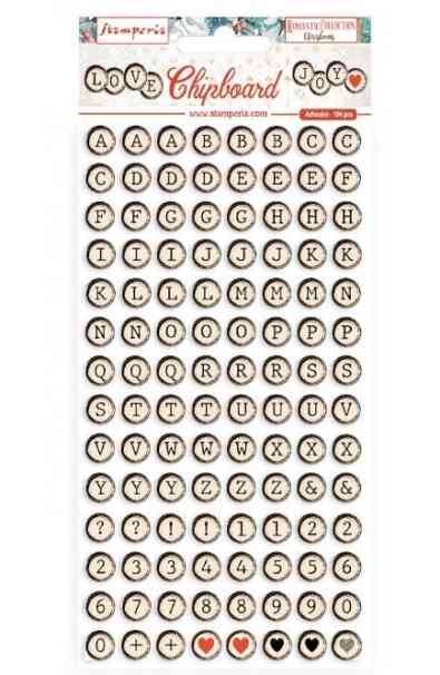 Romantic Christmas - Chipboard 15x30cm