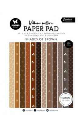 Pad Essentials Vellum - Spring brown print