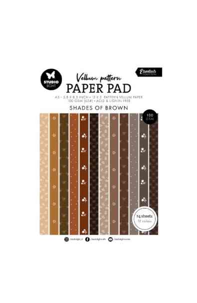 Pad Essentials Vellum - Spring brown print