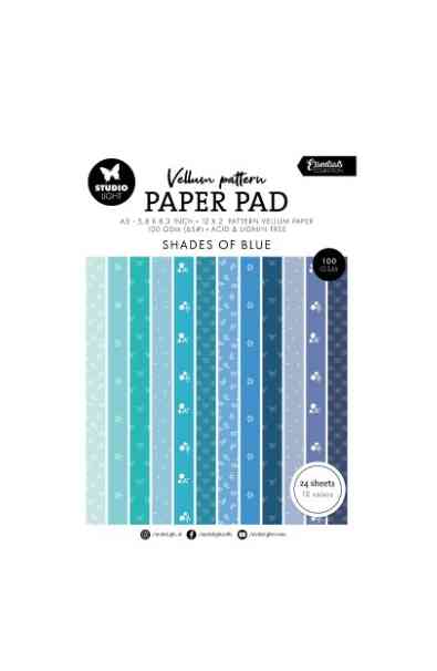 Pad Essentials Vellum - Spring blue print