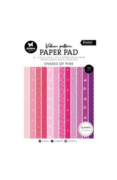 Pad Essentials Vellum - Spring pink print