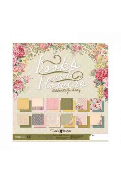 Books & Flowers - Pad 12x12